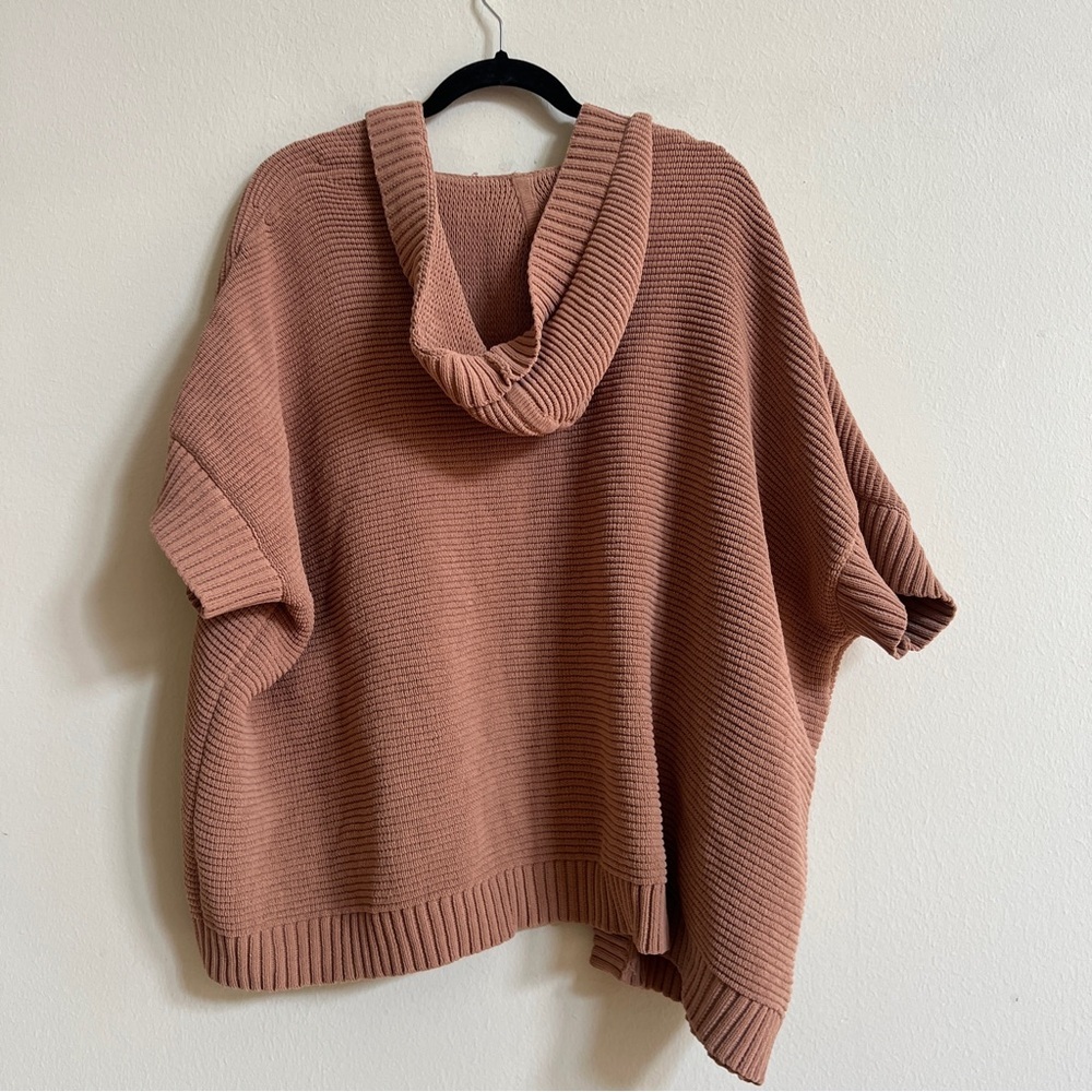 Aerie Women's Chunky Open Knit Cardigan Sweater XS/Small Camel Brown Oversized - Picture 4 of 4